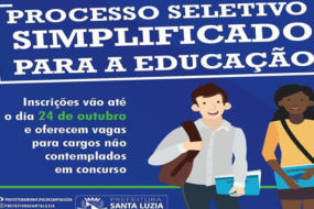 PREFEITURA DE SANTA LUZIA ABRE PROCESSO SELETIVO SIMPLIFICADO PARA A EDUCAÇÃO